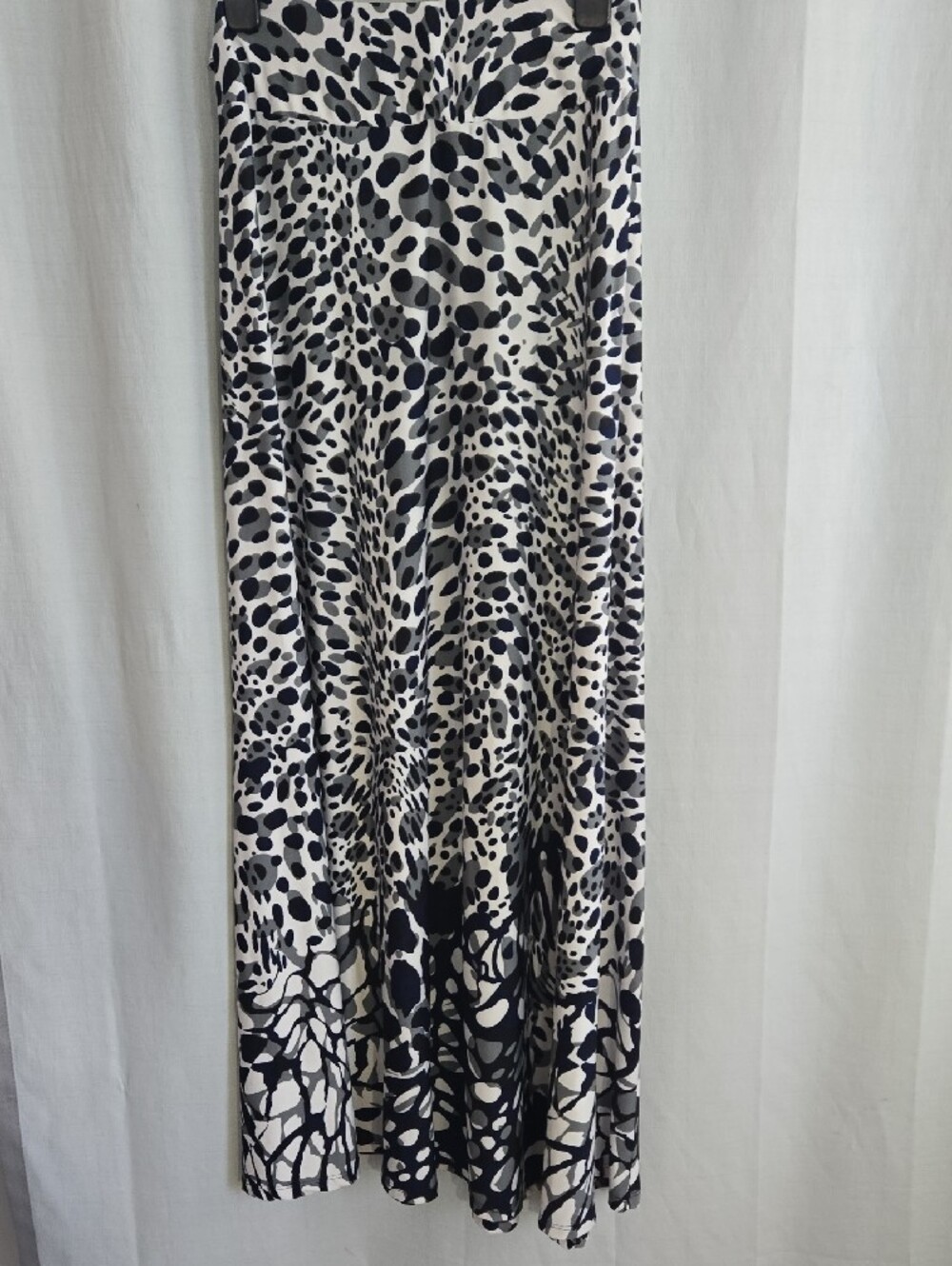 Robert Louis Blue & White Printed Maxi Skirt - Picture 7 of 10